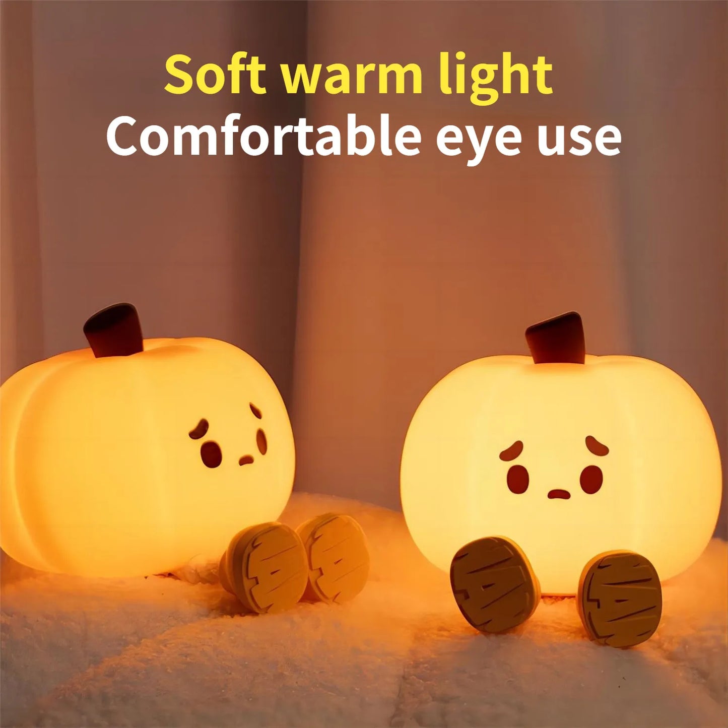 Home Decor Halloween Pumpkin Night Light Cute Soft Silicon.Halloween Decorations