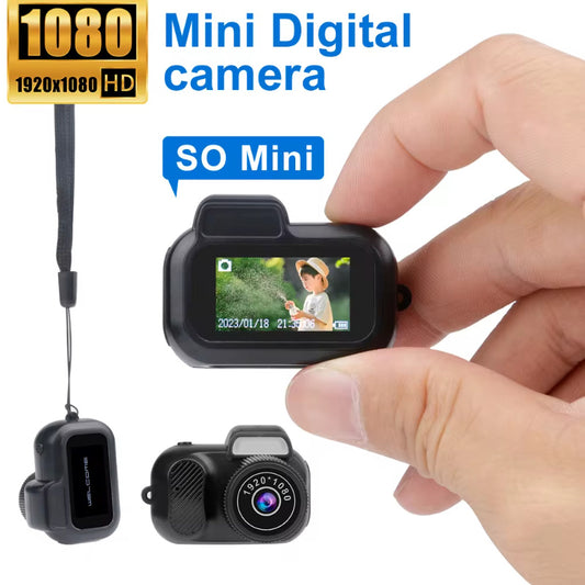 Retro Mini Camera With Screen Indoor 1080p HD Portable  Camera Video Support